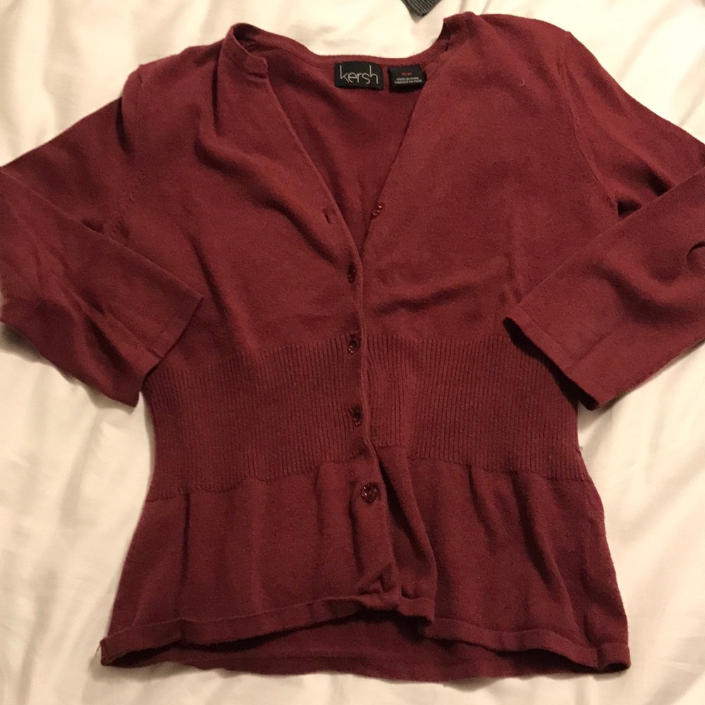 Maroon cardigan